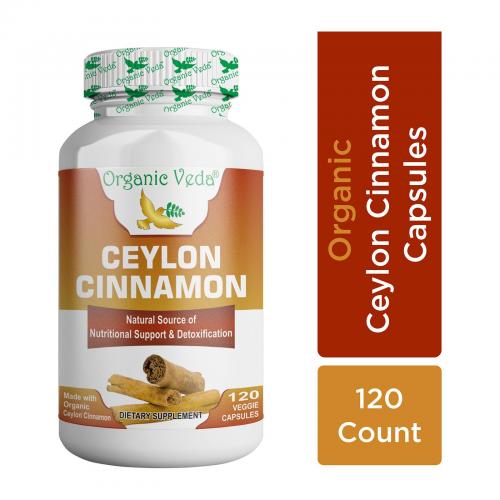 Ceylon Cinnamon 120 Veg Capsules